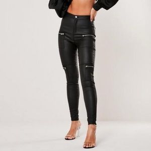 black leather pants